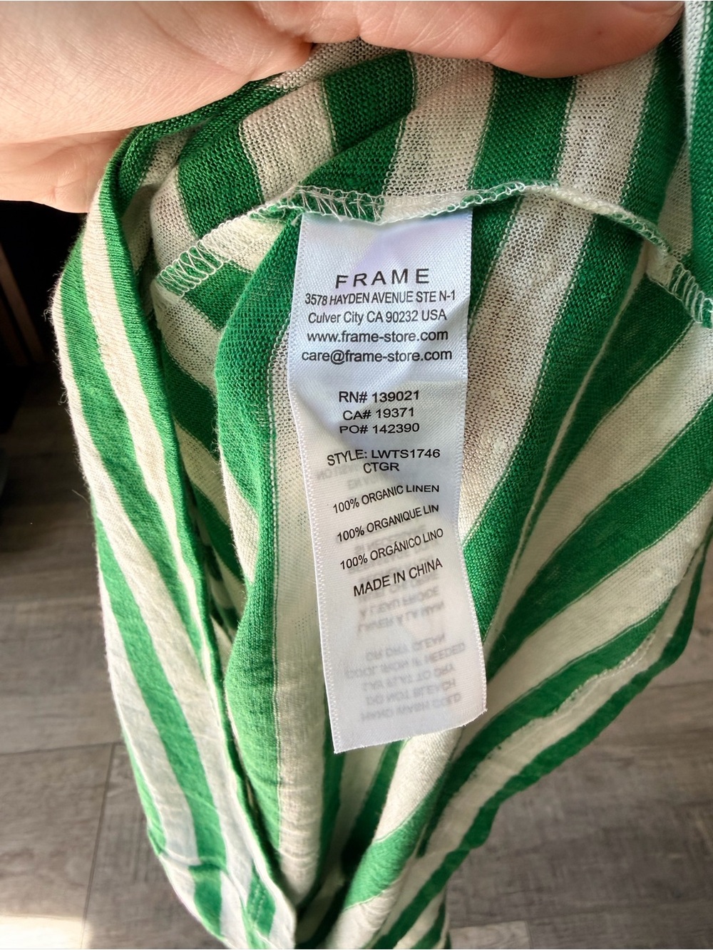 Frame Ringer Stripe Racerback Tank Top - Picture 4 of 5
